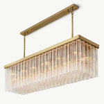 Cielo Ridged Glass Rectangle Chandelier 73"