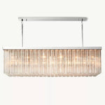 Cielo Ridged Glass Rectangle Chandelier 73"