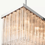 Cielo Ridged Glass Rectangle Chandelier 73"