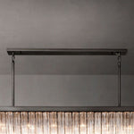 Cielo Ridged Glass Rectangle Chandelier 73"
