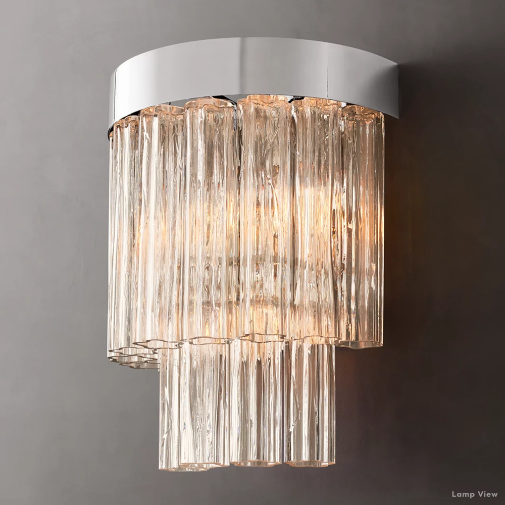 Cielo Ridged Glass Wall Sconce