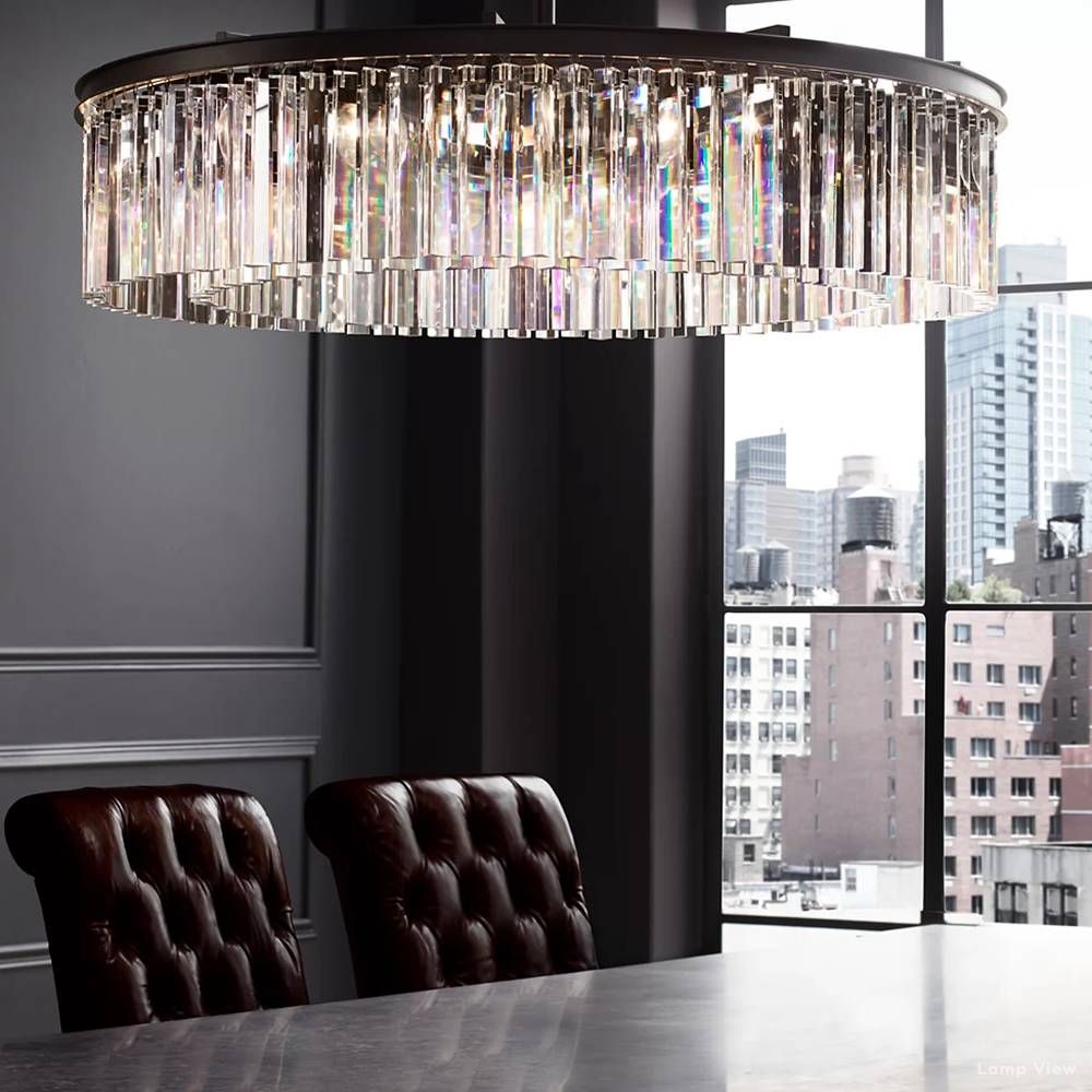 Rhys Aura Prism Round Chandelier 43"