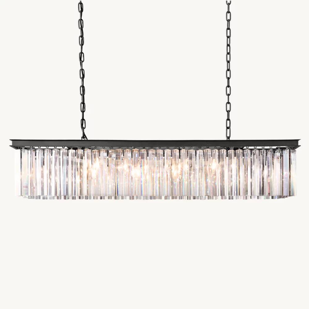 Rhys Aura Prism Linear Chandelier 49"