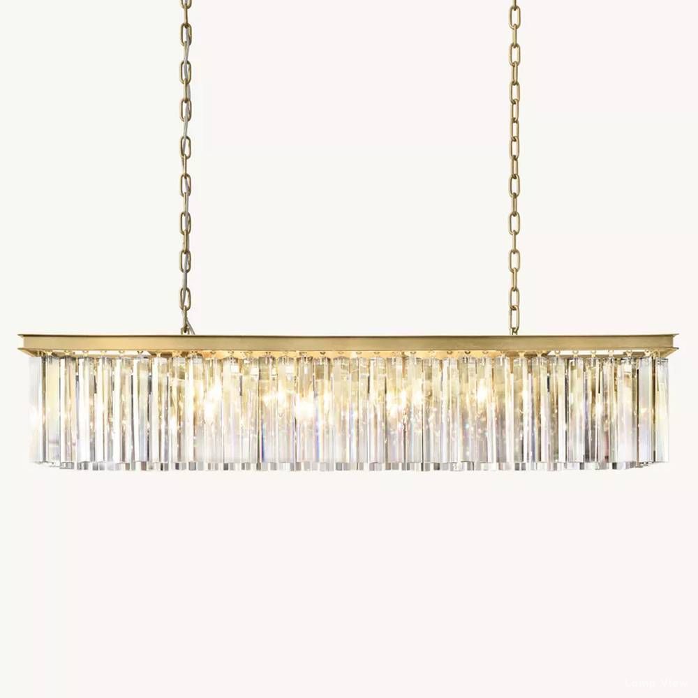 Rhys Aura Prism Linear Chandelier 49"