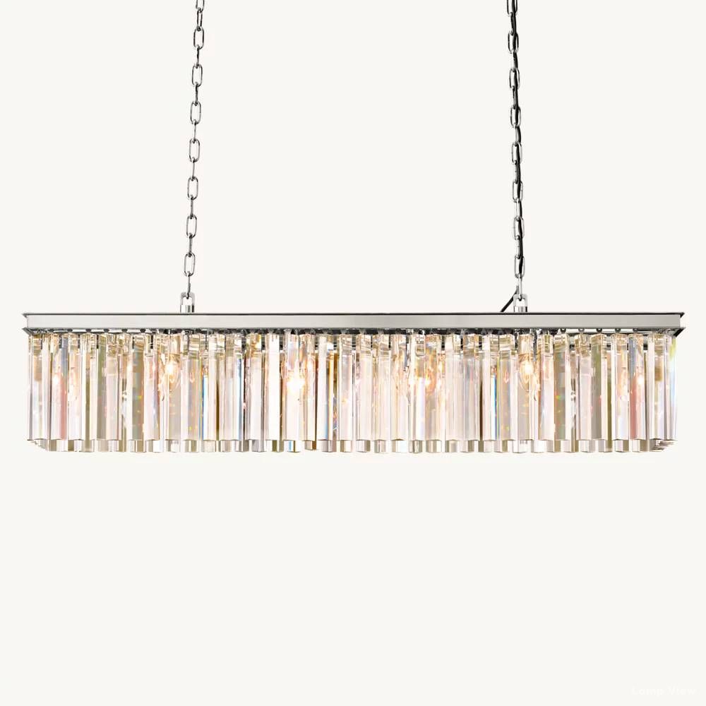 Rhys Aura Prism Linear Chandelier 49"