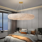 Halo Luminous Crystal Round Chandelier 72"