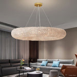 Halo Luminous Crystal Round Chandelier 32"