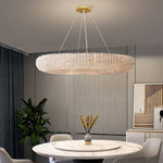 Halo Luminous Crystal Round Chandelier 32"