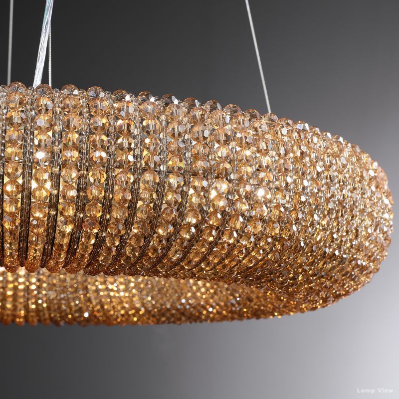 Halo Luminous Crystal Round Chandelier 59"