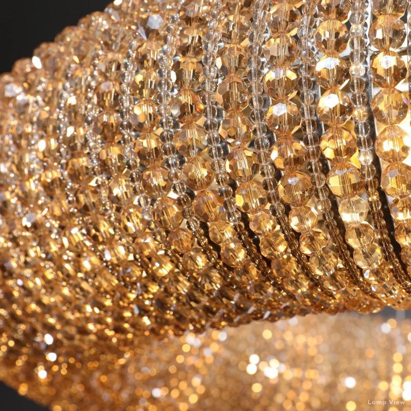 Halo Luminous Crystal Round Chandelier 41"