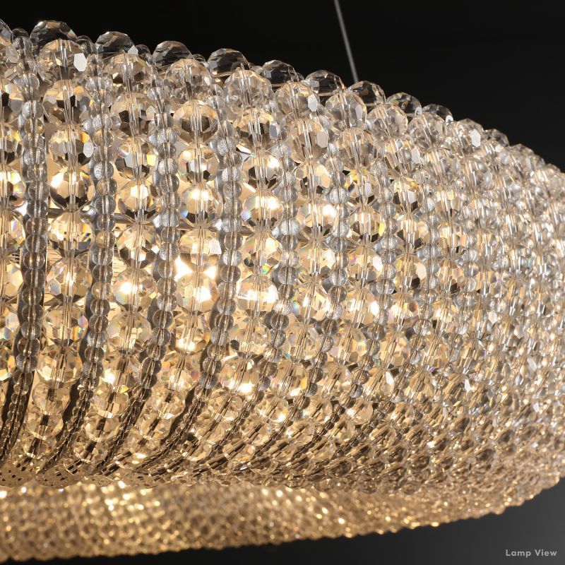 Halo Luminous Crystal Round Chandelier 72"