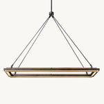 Peralta Forged Iron Rectangular Chandelier 48"