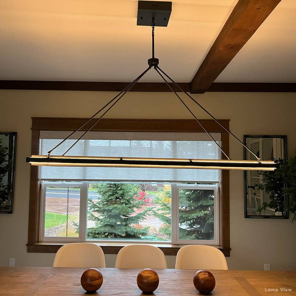 Peralta Forged Iron Rectangular Chandelier 62"