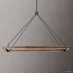 Peralta Forged Iron Rectangular Chandelier 62"