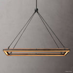 Peralta Forged Iron Rectangular Chandelier 62"