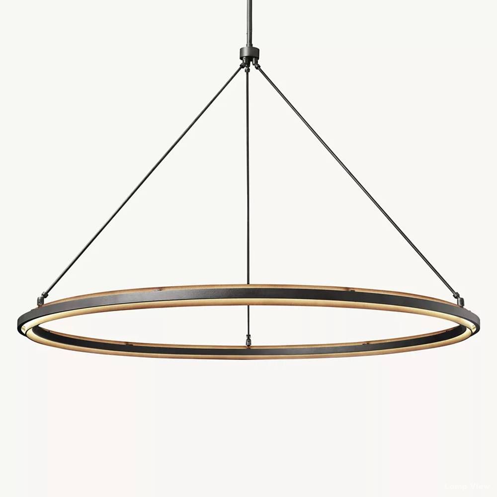 Peralta Forged Iron Round Chandelier 60"