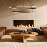 Peralta Forged Iron Two-Tier Round Chandelier 60"