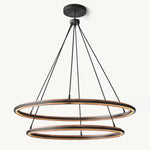 Peralta Forged Iron Two-Tier Round Chandelier 60"