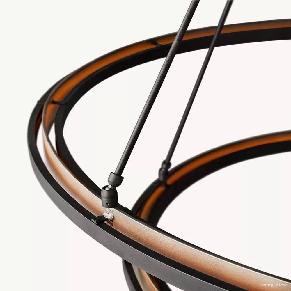 Peralta Forged Iron Two-Tier Round Chandelier 60"