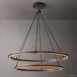 Peralta Forged Iron Two-Tier Round Chandelier 60"