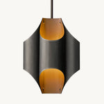 Cathedral Undulating Brass Pendant Light