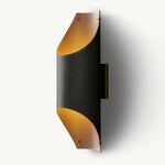 Cathedral Undulating Brass Wall Sconce
