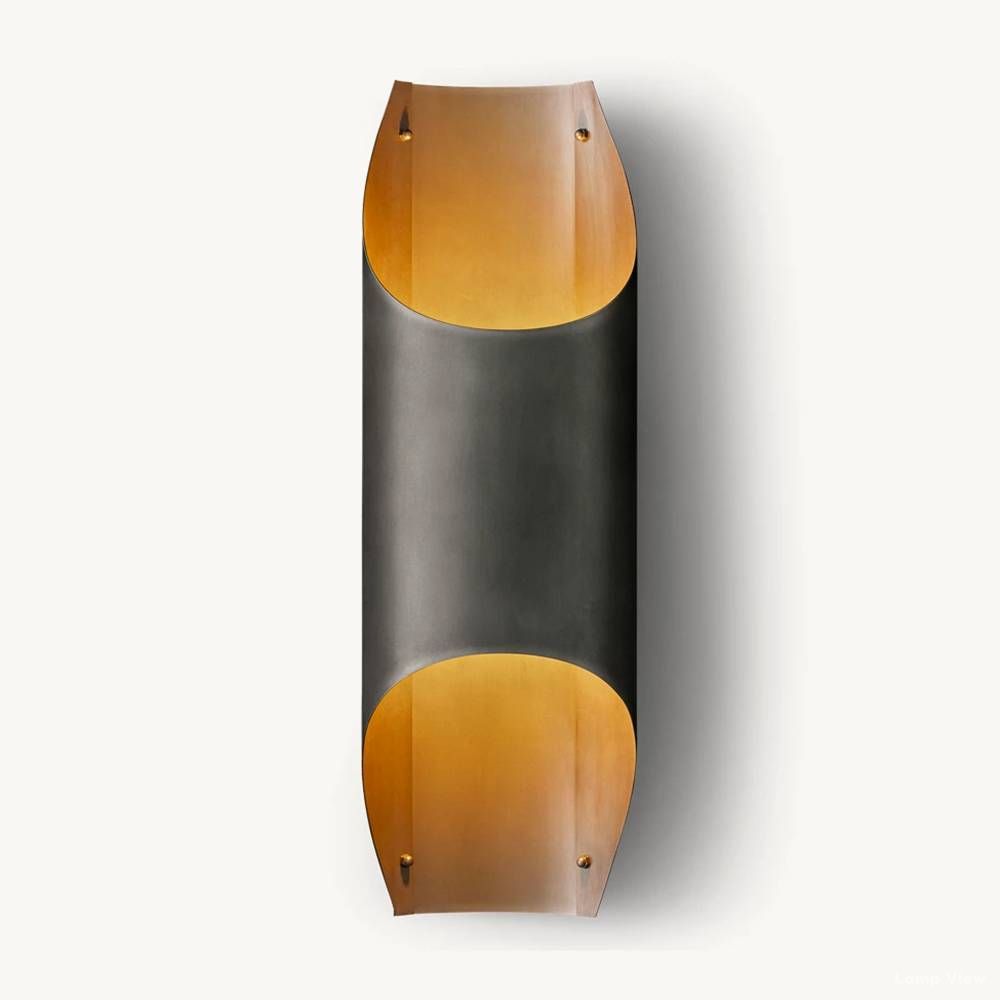 Cathedral Undulating Brass Wall Sconce