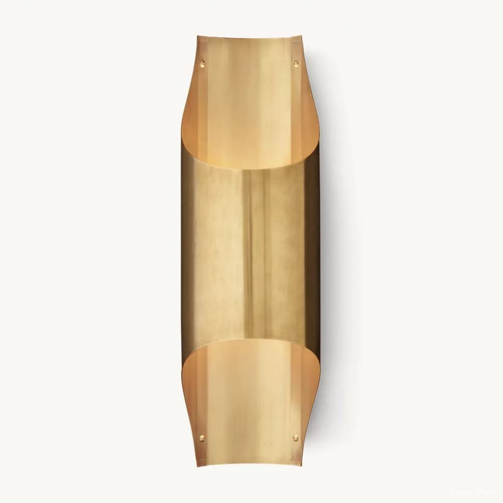 Cathedral Undulating Brass Wall Sconce