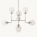 Bistro Node Globe Glass Chandelier 34"