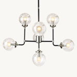 Bistro Node Globe Glass Chandelier 34"