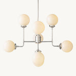 Bistro Node Globe Glass Chandelier 34"