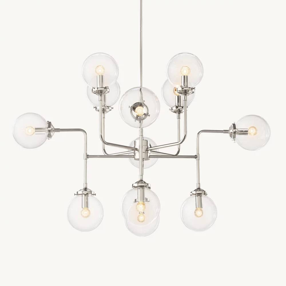 Bistro Globe Chandelier 42"