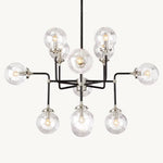 Bistro Node Globe Glass Chandelier 42"