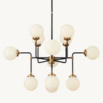 Bistro Node Globe Glass Chandelier 42"