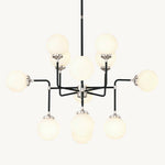 Bistro Node Globe Glass Chandelier 42"