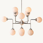 Bistro Node Globe Glass Chandelier 42"