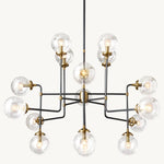 Bistro Node Globe Glass Chandelier 56"