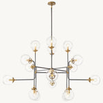 Bistro Node Globe Glass Chandelier 56"