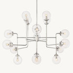 Bistro Node Globe Glass Chandelier 56"