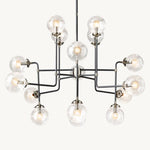 Bistro Node Globe Glass Chandelier 56"