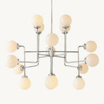 Bistro Node Globe Glass Chandelier 56"