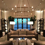Torche Classic Glass Round Chandelier 70"