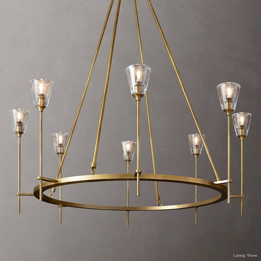Torche Classic Glass Round Chandelier 46"