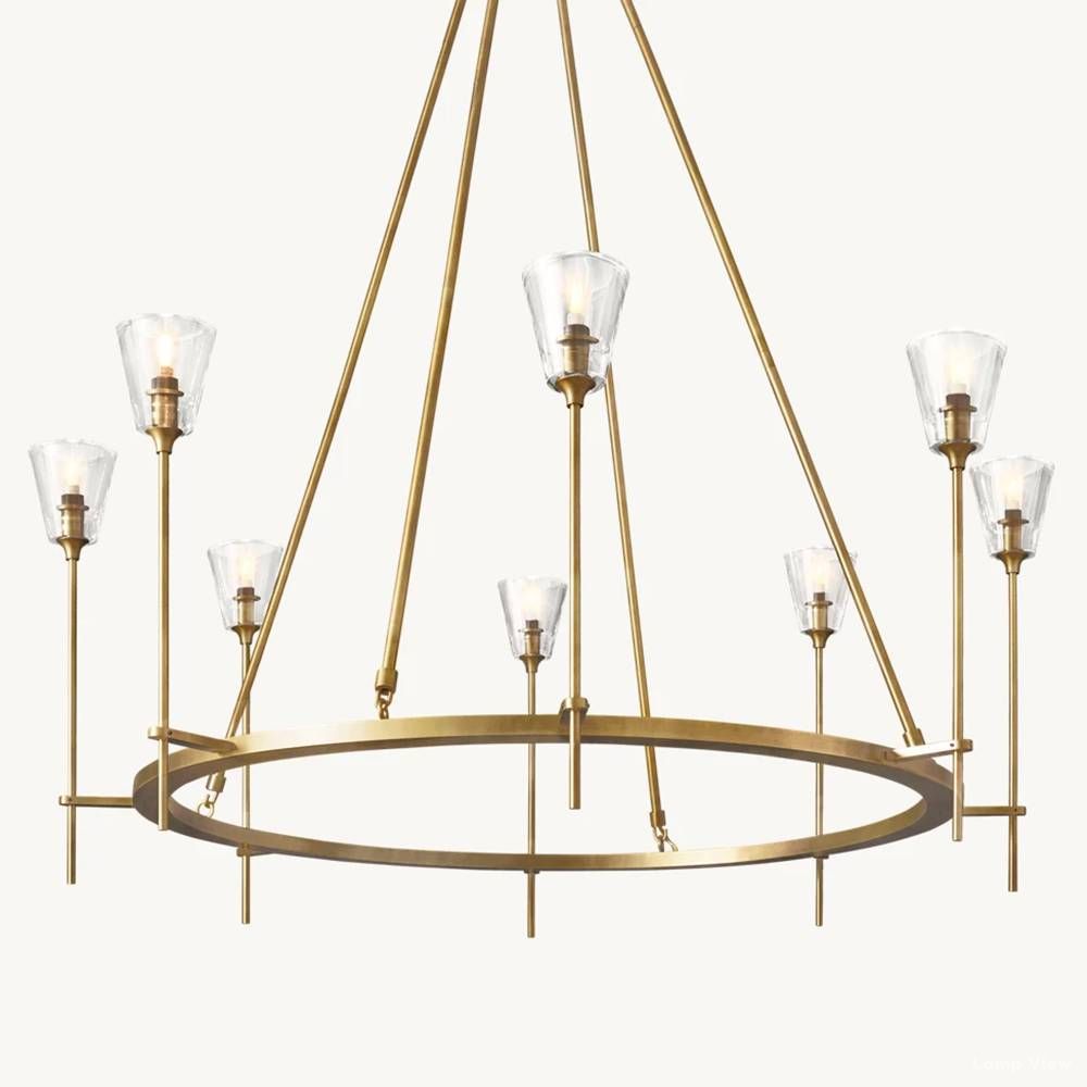 Torche Classic Glass Round Chandelier 46"