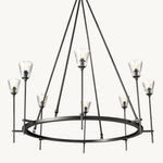 Torche Classic Glass Round Chandelier 46"