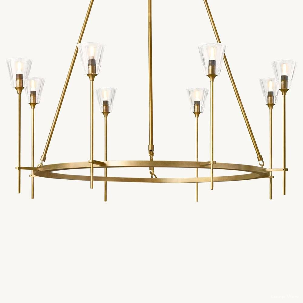 Torche Classic Glass Round Chandelier 46"