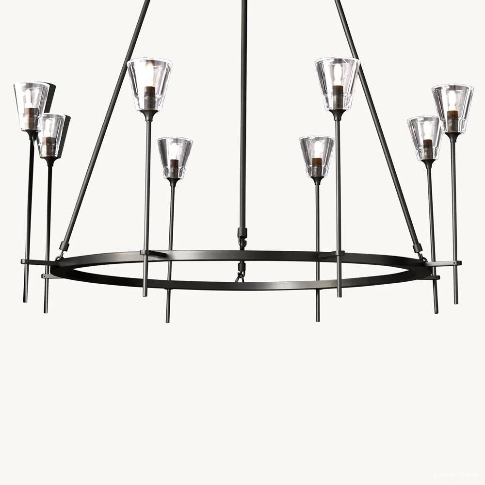 Torche Classic Glass Round Chandelier 46"