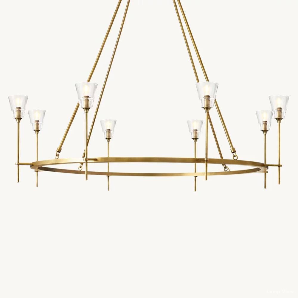 Torche Classic Glass Round Chandelier 58"