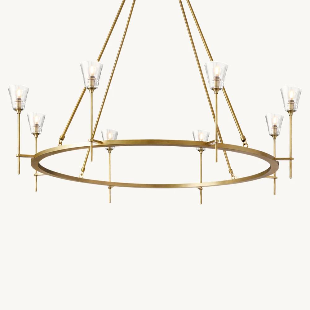 Torche Classic Glass Round Chandelier 58"