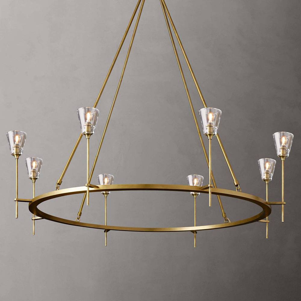 Torche Classic Glass Round Chandelier 58"